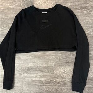 Nike Black Long Sleeve Crop Top